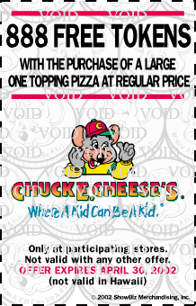 Chuck Cheese Coupon